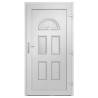 Front Door White 88x190 cm PVC - Secure & Elegant Design