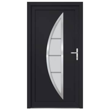 Stylish Anthracite Front Door 108x208 cm PVC for Your Home