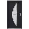 Stylish Anthracite Front Door 108x208 cm PVC for Your Home