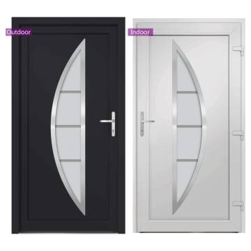 Stylish Anthracite Front Door 108x208 cm PVC for Your Home