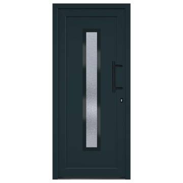 Front Door Anthracite 88x200 cm PVC - Stylish & Secure