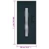 Front Door Anthracite 88x200 cm PVC - Stylish & Secure