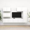 6 Piece TV Cabinet Set White Engineered Wood Colour white Quantity in Package 6 Width 80 cm 