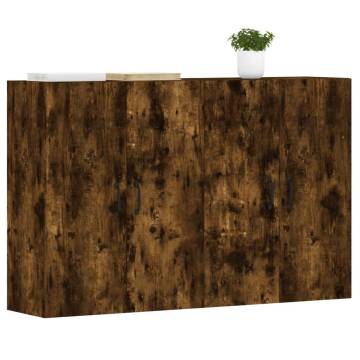 Smoked Oak Wall Mounted Cabinets - 2 pcs | HipoMarket