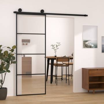 Stylish Sliding Door with Hardware Set - 76x205 cm ESG Glass