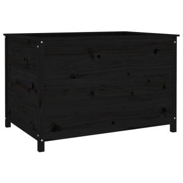 Garden Raised Bed Black 119.5x82.5x78 cm - Solid Pine Wood