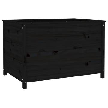 Garden Raised Bed Black 119.5x82.5x78 cm - Solid Pine Wood