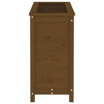 Garden Planter Honey Brown 82.5x40x78 cm - Solid Pine Wood