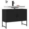 Bathroom Sink Cabinet Black 80x33x60 cm Engineered Wood Colour black Quantity in Package 1 Length 80 cm 