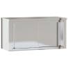 Stainless Steel Kitchen Wall Cabinet with Sliding Doors