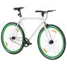 Fixed Gear Bike White and Green 700c - Perfect for Commuting