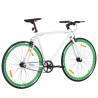 Fixed Gear Bike White and Green 700c - Perfect for Commuting