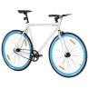 Fixed Gear Bike White and Blue 700c - 55 cm | HipoMarket