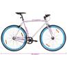 Fixed Gear Bike White and Blue 700c - 55 cm | HipoMarket