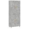 Stylish Highboard Concrete Grey - 69.5x34x180 cm - Hipomarket