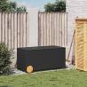 Garden Storage Box with Wheels - Black 190L Poly Rattan