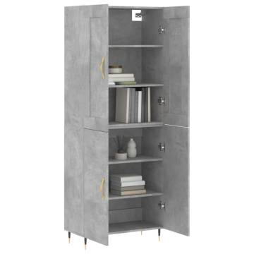 Stylish Highboard Concrete Grey - 69.5x34x180 cm - Hipomarket