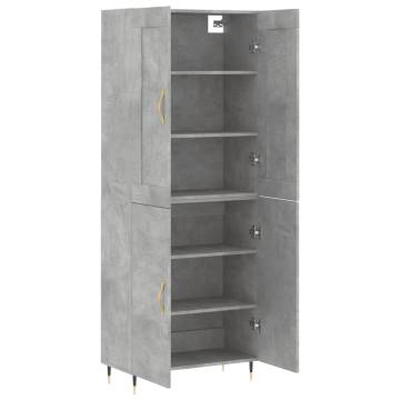 Stylish Highboard Concrete Grey - 69.5x34x180 cm - Hipomarket