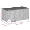 Garden Storage Box with Wheels - Grey 190L Poly Rattan