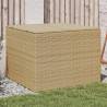 Garden Storage Box Mix Beige 291L Poly Rattan