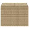 Garden Storage Box Mix Beige 291L Poly Rattan