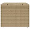 Garden Storage Box Mix Beige 291L Poly Rattan