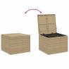 Garden Storage Box Mix Beige 291L Poly Rattan