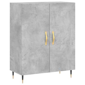 Stylish Highboard Concrete Grey - 69.5x34x180 cm - Hipomarket