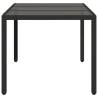 Garden Table with Glass Top - Black 150x90 cm | HipoMarket