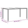 Garden Table with Glass Top - Black 150x90 cm | HipoMarket