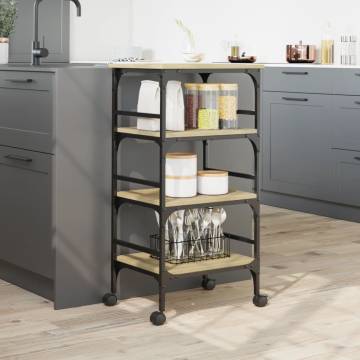 Kitchen Trolley Sonoma Oak - Stylish Storage Solution