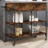 Kitchen Trolley Smoked Oak - Stylish Storage Solution