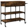 Kitchen Trolley Smoked Oak - Stylish Storage Solution