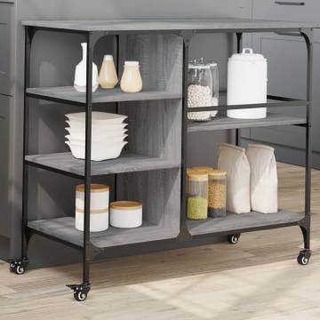 Kitchen Trolley Grey Sonoma - Versatile Storage Solution