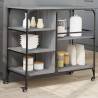 Kitchen Trolley Grey Sonoma 100x45x89.5 cm Engineered Wood Colour grey sonoma 