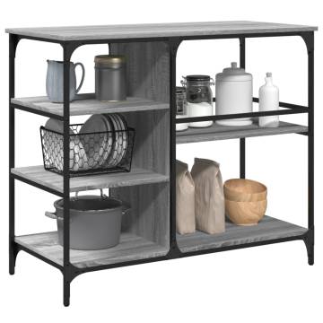 Kitchen Trolley Grey Sonoma - Versatile Storage Solution