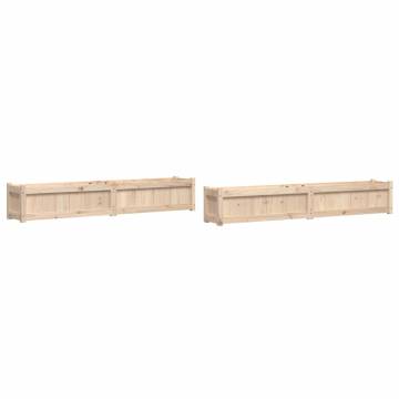 Garden Planters 2 pcs Solid Wood Pine | HipoMarket UK