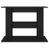 Aquarium Stand Black 80x35x60 cm - Durable Engineered Wood