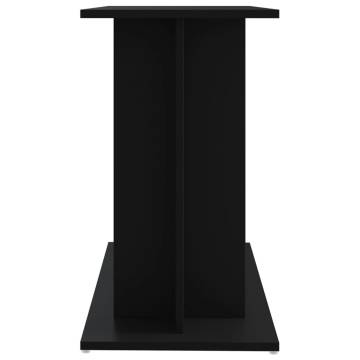 Aquarium Stand Black 80x35x60 cm - Durable Engineered Wood