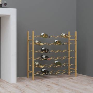 Gold Metal Wine Rack for 36 Bottles - Stylish Storage