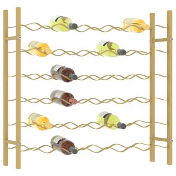 Gold Metal Wine Rack for 36 Bottles - Stylish Storage