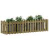 Garden Raised Bed with Fence Design - Premium Pine Wood 200x50x50