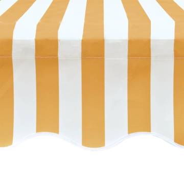 Awning Top Sunshade Canvas - Sunflower Yellow & White 4x3m