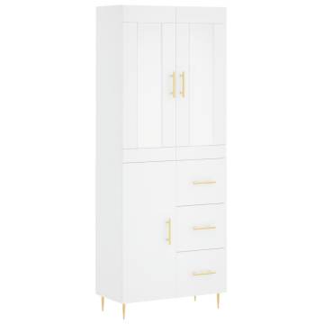 Elegant Highboard White 69.5x34x180 cm | Stylish Storage