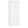 Elegant Highboard White 69.5x34x180 cm | Stylish Storage