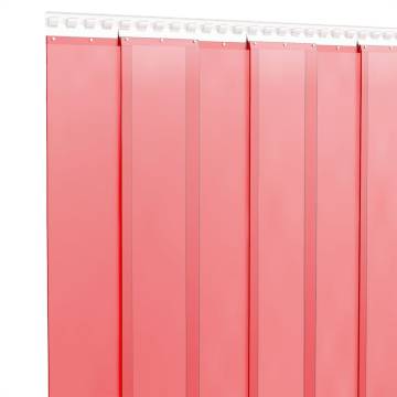 PVC Door Curtain Red 200mm | Thermal & Noise Barrier - HipoMarket