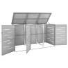 Triple Wheelie Bin Shed - Stainless Steel Garden Storage