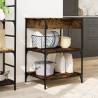 Kitchen Trolley Smoked Oak - 60x48x89.5 cm Engineered Wood