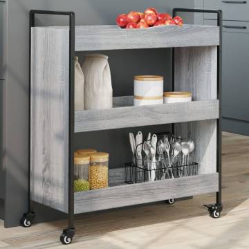 Kitchen Trolley Grey Sonoma - Stylish Storage Solution