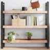 Wall Shelf 120x30 cm - Untreated Solid Wood Oak for Storage